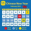 Chinese New Year 2021 Schedule - LTL School