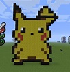 Pikachu Pixel Art Minecraft Project