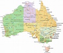 Map Of Australia With Major Cities - World Map