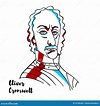 Oliver Cromwell Portrait imagen de archivo editorial. Ilustración de ...