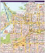 Map downtown Hamilton, Ontario Canada.Hamilton city map with highways ...