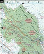 Road map Banff and Rocky Mountain Parks surrounding area (Alberta, Canada)