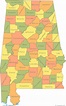 Mobile Alabama Karte - Vereinigte Staaten