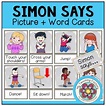 SIMON SAYS - Picture + Word Cards (ESL/EFL) by My Teaching Factory