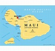Maui Hawaii Vereinigte Staaten politische Karte mit - Lizenzfreies Bild ...