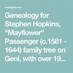 Genealogy for Stephen Hopkins, "Mayflower" Passenger (c.1581 - 1644 ...