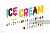 Vector Art : Melting ice cream font Graffiti Lettering, Lettering Fonts ...