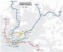 U-Bahn: Hamburg metro map, Germany