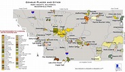 Census Places and Cities in Kern County California Map - Bakersfield Ca ...