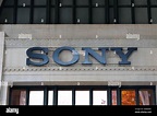A logo of Sony Corporation of America at their US headquarters at 11 ...