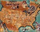 Native American Indians Tribal Map United States Includes Tribal Names ...
