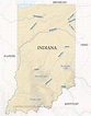 Physical Map Of Indiana - Map Of Farmland Cave