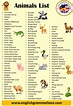 420 Animals Names List - English Grammar Here