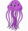Dibujos animados lindo medusas | Vector Premium