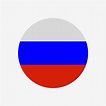 icono de vector de bandera rusa redonda aislado sobre fondo blanco. la ...