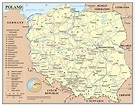 Large Detailed Political Map Of Poland With Roads Railroads And Major ...