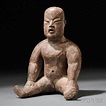 Olmec Seated Baby Figure, Mexico, c. 1000 - 500 B.C., the hollow terra ...