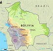 Large physical map of Bolivia with major cities | Bolivia | South ...