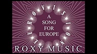 Roxy Music - A Song For Europe Chords - Chordify