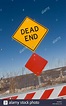 Dead end sign and barrier hi-res stock photography and images - Alamy