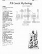 Greek Mythology Crossword Puzzle Printables Printables Worksheets ...