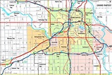 Grand Rapids area road map - Ontheworldmap.com