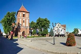 Kerk in Tolkmicko, Polen. stock foto. Image of stad, architectuur ...