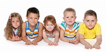 Grupo De Cinco Crianças Felizes Foto de Stock - Imagem de equipe ...