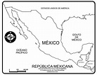 Mapa República Mexicana con nombres y división política para imprimir ...