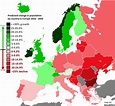 Popolazione europea, la mappa di dove calerà e aumenterà entro il 2050