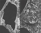 Comparing the Hachirogata Lagoon before and after (Aerial photos ...