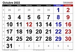 Calendario Lunar 2022 Octubre - Calendario Lunare