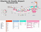 Charles de Gaulle Airport Terminal 2A Map | Paris - Ontheworldmap.com