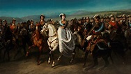 Isabel II y su Estado Mayor, a caballo - Colección - Museo Nacional del ...