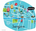 Sarajevo city illustrations | Sarajevo bosnia, City and Illustrated maps