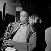 Wardell Gray plays the tenor sax during a recording session at the Apex ...