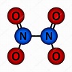 Ícono de molécula de tetróxido de dinitrógeno. 2022