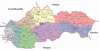 Mapa Slovenska Kraje | MAPA