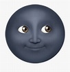 Moon Clipart Emoji - Black Moon Face Emoji , Free Transparent Clipart ...