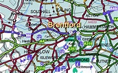 Brentford Uk Map / Brentford Story / Brentford town centre road map ...