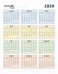 1810 Calendar (PDF, Word, Excel)