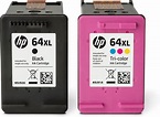HP 64XL 2-pack High Yield Black/Tri-color Original Ink Cartridges ...