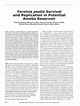 (PDF) Yersinia pestis Survival and Replication in Potential Ameba Reservoir
