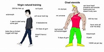 chad vs virgin at gym : virginvschad