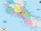 Detailed Political Map of Costa Rica - Ezilon Maps