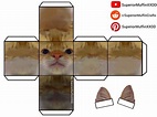 Staring Cat Cube Papercraft [By: SuperiorMuffinXXDD] в 2022 г | Милые ...