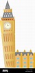 Una caricatura del Big Ben torre del reloj en Londres Imagen Vector de ...