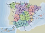 Mapa de la España de Voronoi - Mapas Milhaud