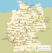 Castles in Germany map - Old Germany map (Western Europe - Europe)