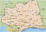 Mapas del Uruguay. Mapa de Canelones. Enciclopedia online gratis.